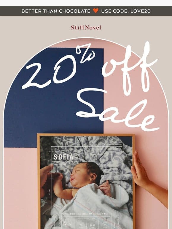 We Love You   20% off SALE starts now