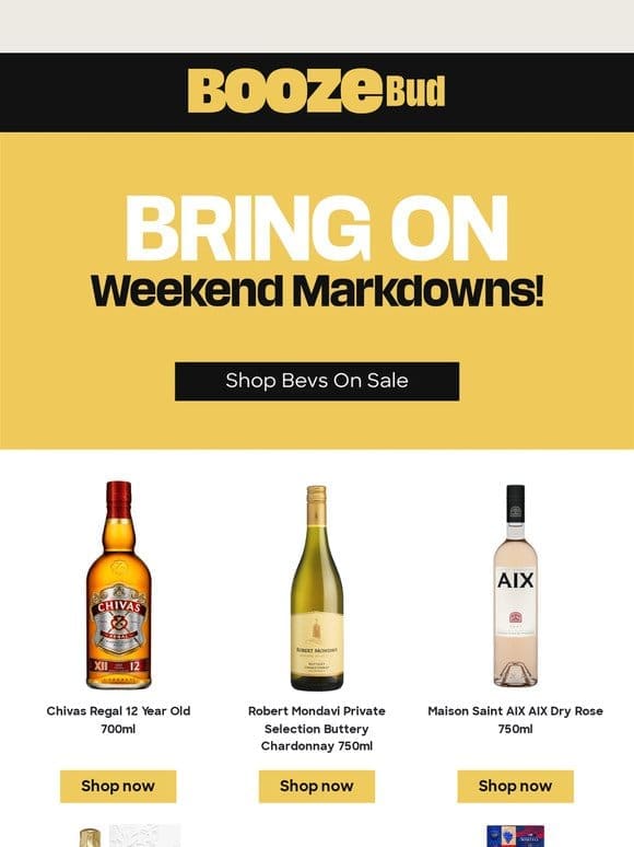 Weekend Markdowns: Great prices on great bevs