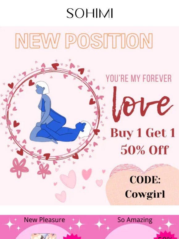 Weekend New Position|Buy 1 Get 1 50% Off，  use code:Cowgirl to get 50% Off!