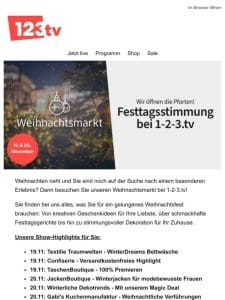 Weihnachtsmarkt – Wir öffnen die Pforten