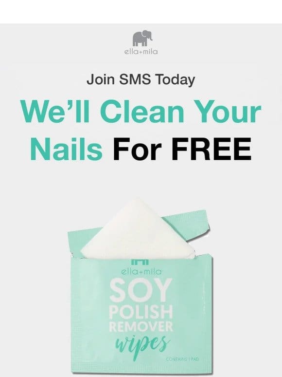 We’ll clean your nails – free of charge!