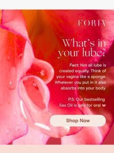 What’s in your lube?