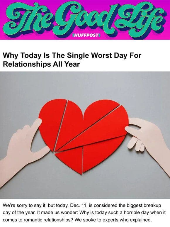 Why today is the single worst day for relationships all year