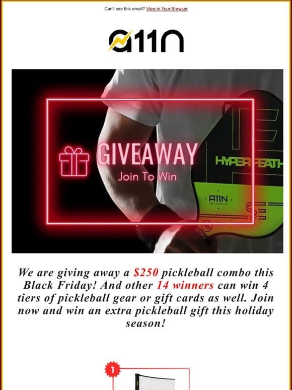 Win $250 Pickleball Combo!