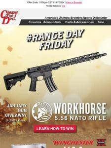 Win This Battle Arms Workhorse AR-15 Rifle with #RangeDayFriday