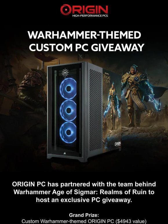 Win a custom Warhammer -themed ORIGIN PC!