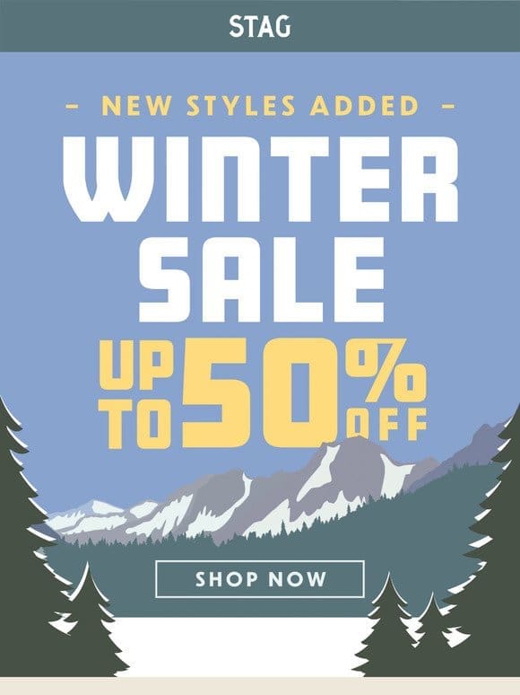 Winter Sale: 200+ New Styles Added!