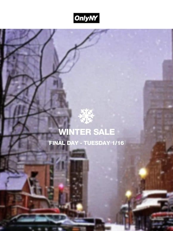 Winter Sale Final Days!