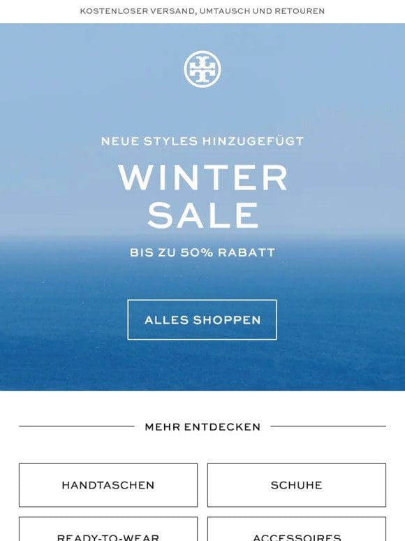 Winter Sale: Neue Styles hinzugefügt