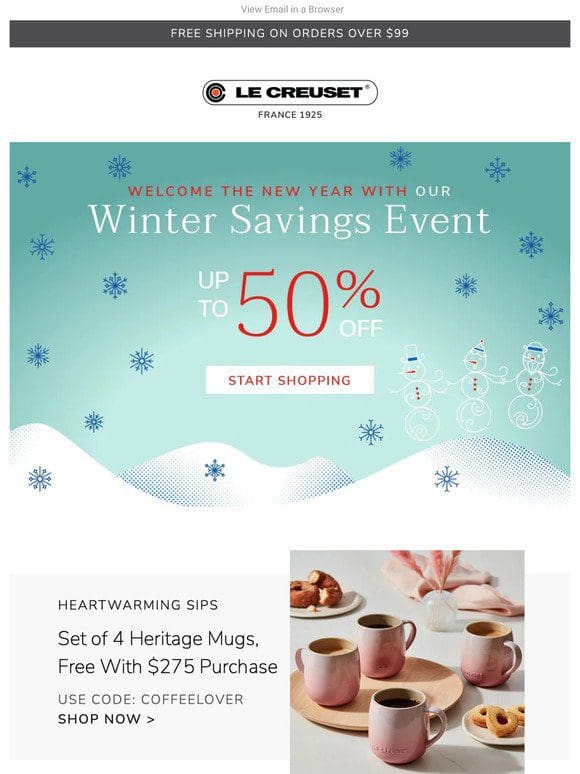Winter Savings Event Starts Now – Up to 50% off on Select Items