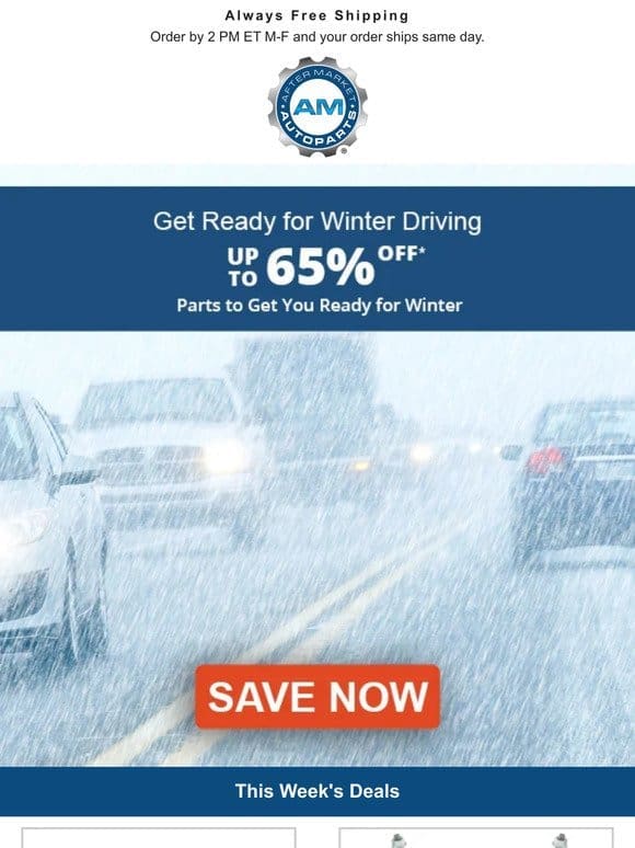 Winter Savings Event for Your Vehicle + Free Shipping!