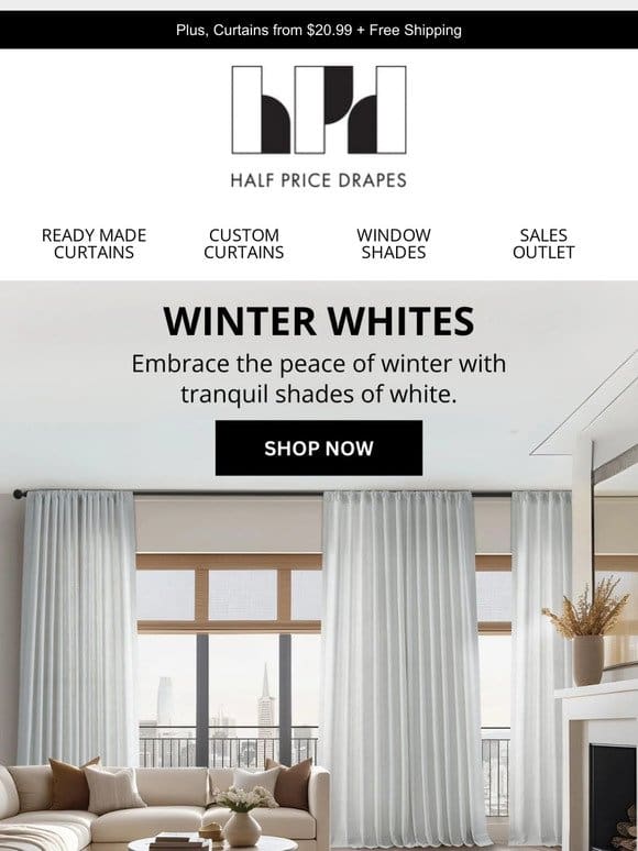Winter White Curtains for Every Room