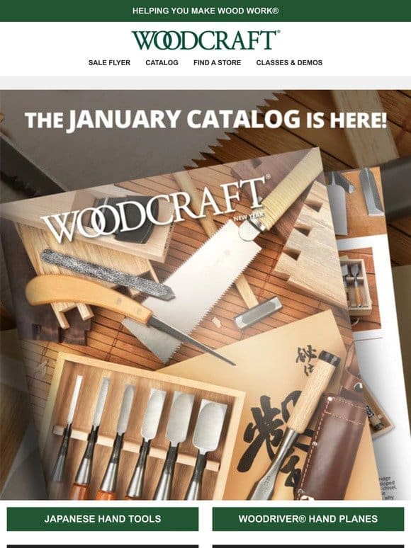 Woodcraft’s January Catalog Is Here!