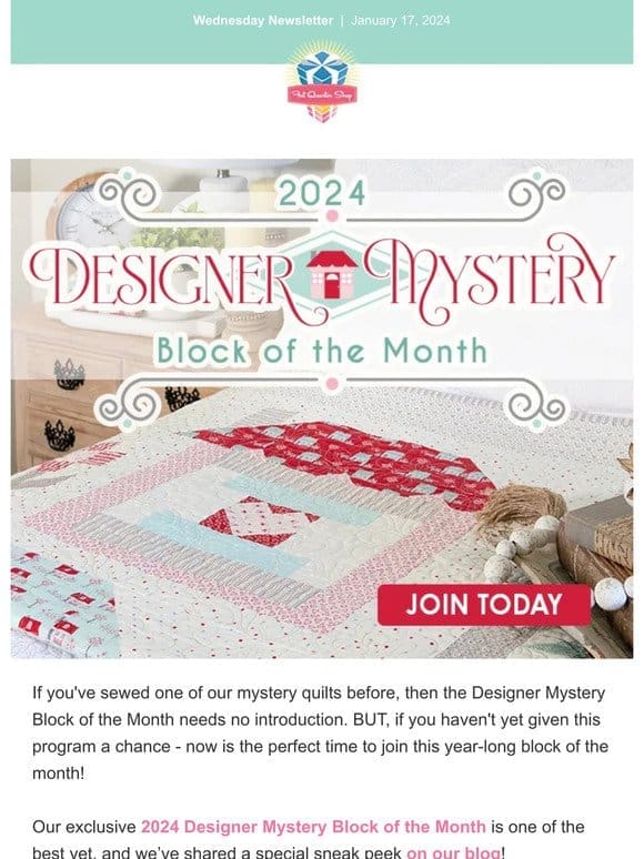 Worth the wait: Join Designer Mystery 2024 today!