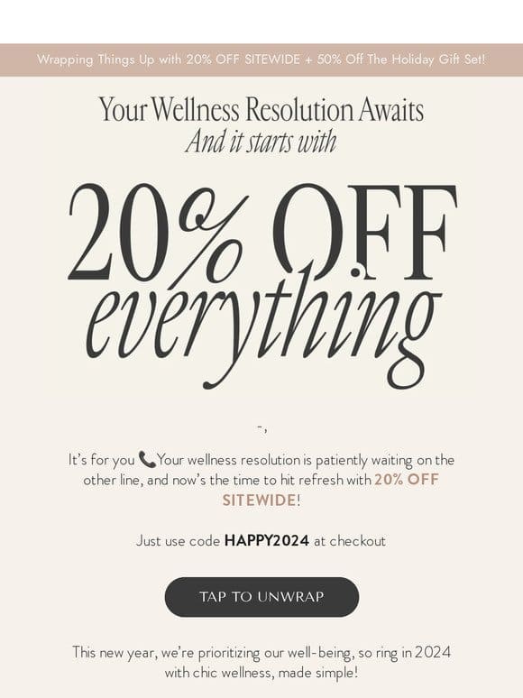 Wrapping It Up With 20% OFF