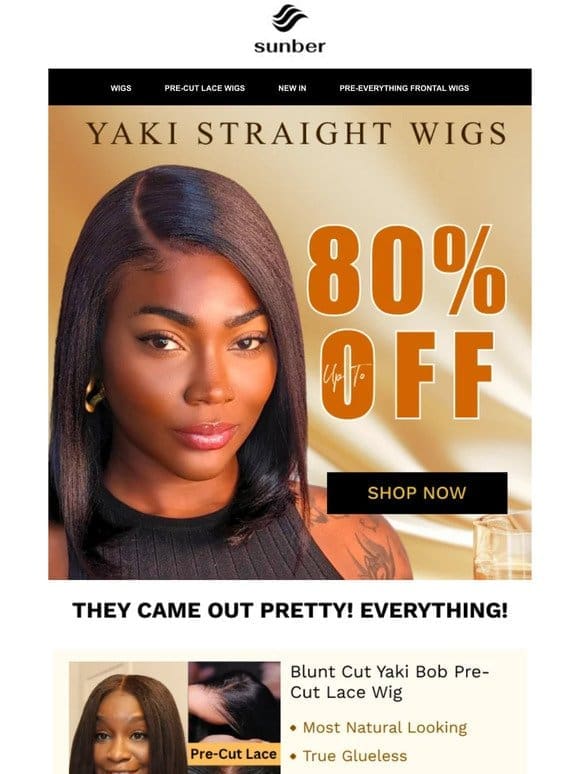 Yaki is calling! Beautiful Hair Selection 80% Off!