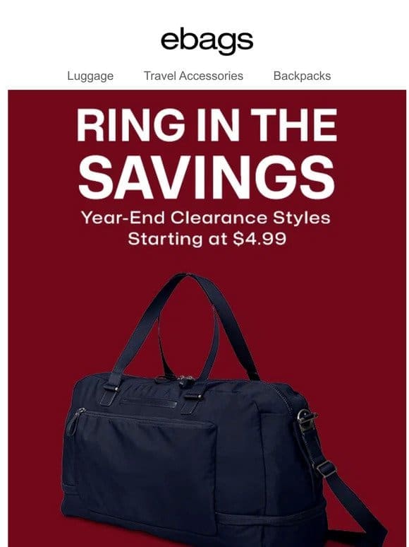 Year-End Savings: Up to 70% Off All Clearance Styles
