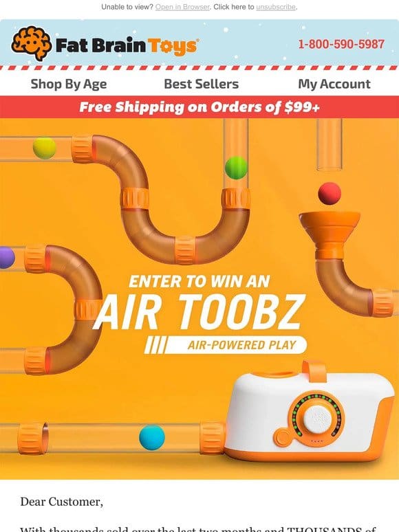 You Could Win a FREE Air Toobz!