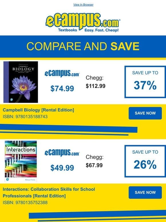 You Won’t Find Lower Priced Textbooks Anywhere Else