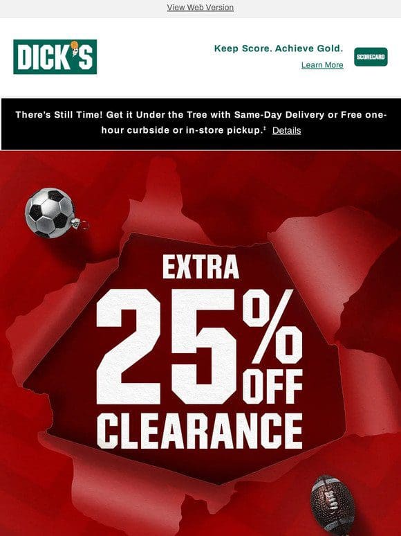 You need to see this! You just scored an extra 25% off select clearance