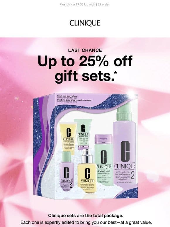 You. Can’t. Miss. This. Gift sets 25% off and going fast!