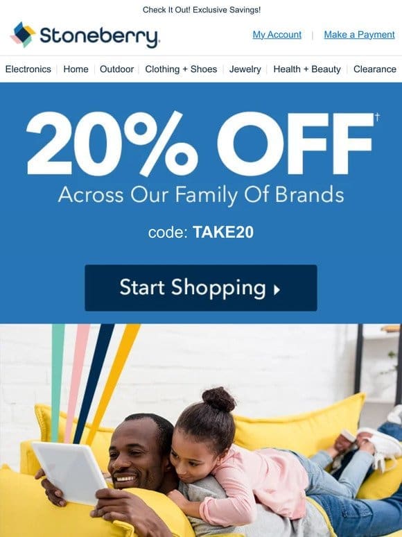Your Whole Shopping List Is 20% Off!