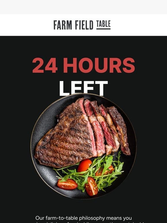 Your discount code expires in 24 hours!