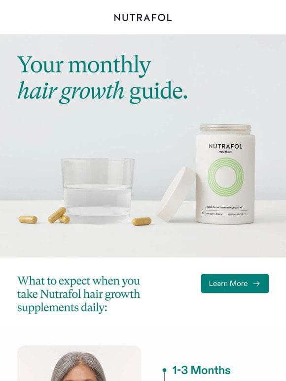 Your monthly hair growth guide.