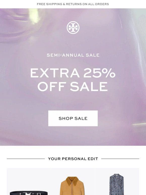 Your personal style edit: extra 25% off sale