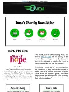 Zuma’s Charity Newsletter