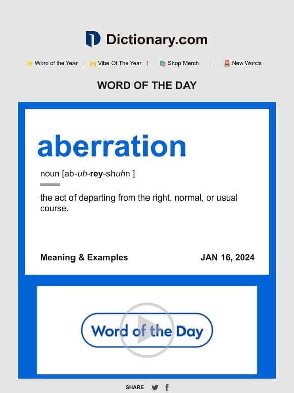 aberration | Word of the Day
