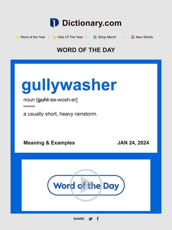 gullywasher | Word of the Day