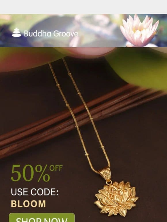 iscover Serenity – The Exquisite Lotus Gold Plated Necklace Awaits You!