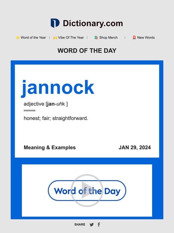 jannock | Word of the Day