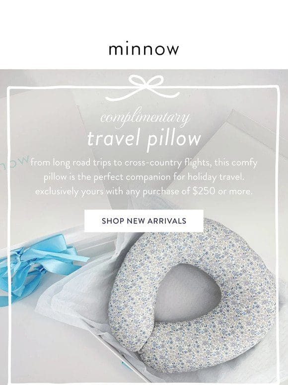 our gift to you: complimentary neck pillow