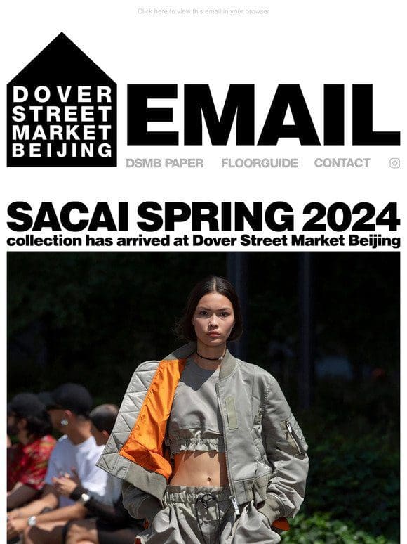 sacai Spring 2024 collection has arrived at Dover Street Market Beijing