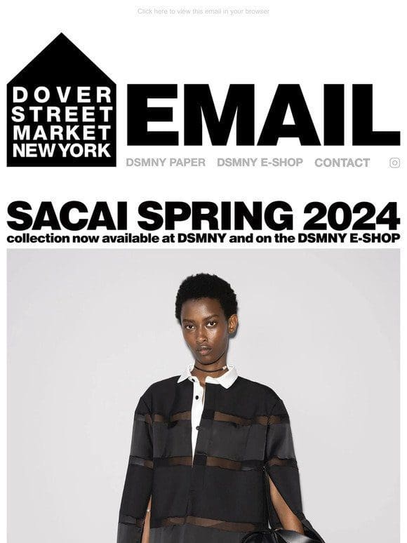 sacai Spring 2024 collection now available at DSMNY and on the DSMNY E-SHOP