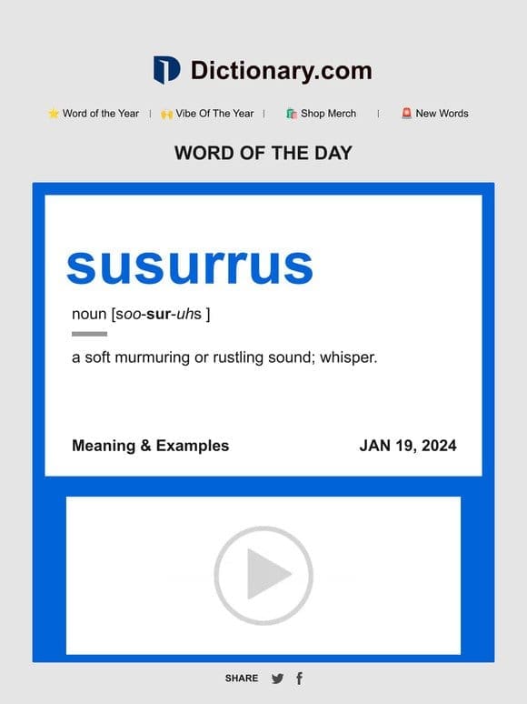 susurrus | Word of the Day