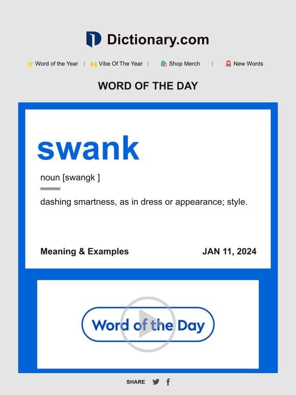 swank | Word of the Day