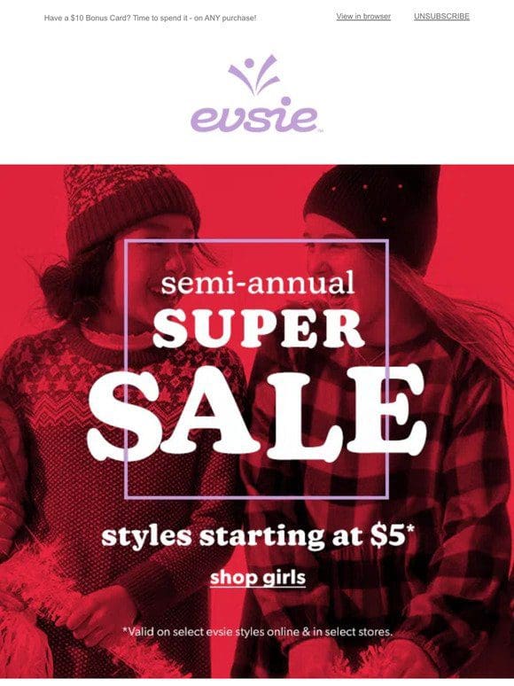 *this is major* $5 & UP Semi-Annual Super SALE!