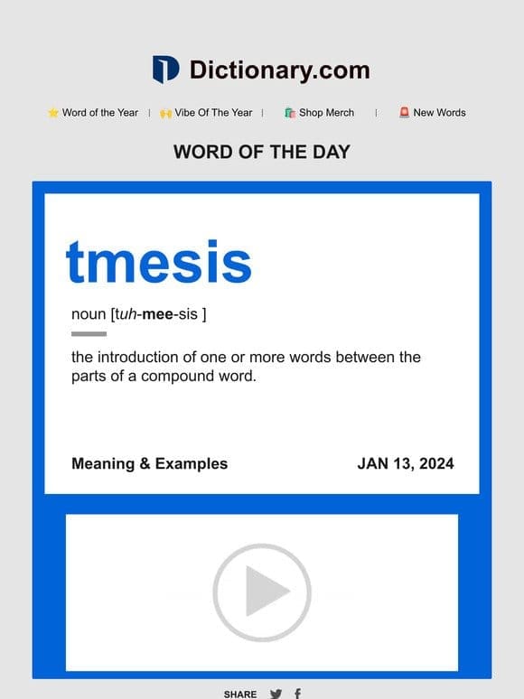 tmesis | Word of the Day