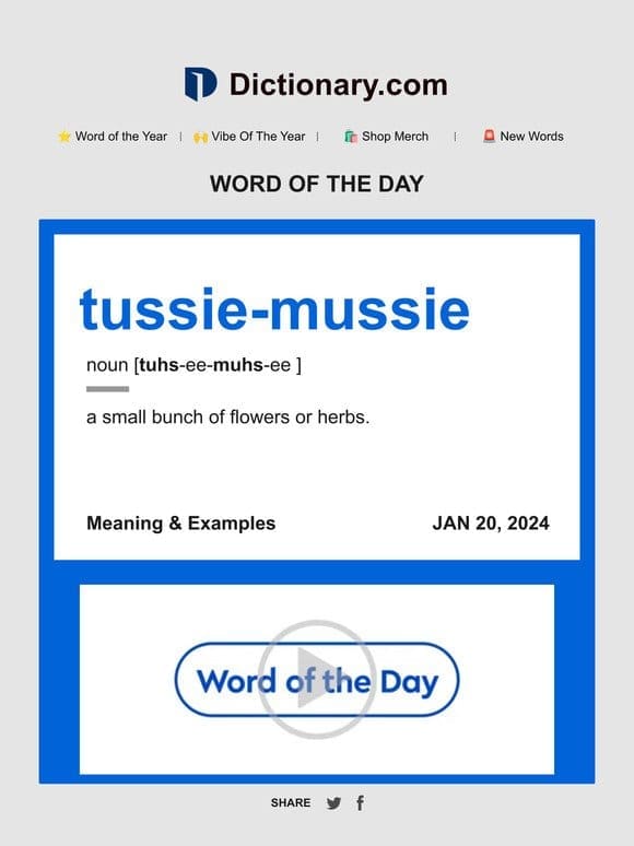 tussie-mussie | Word of the Day