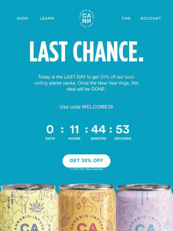 your 30% off expires TODAY