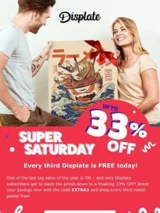 ‍♂️ Super Saturday Sale is LIVE