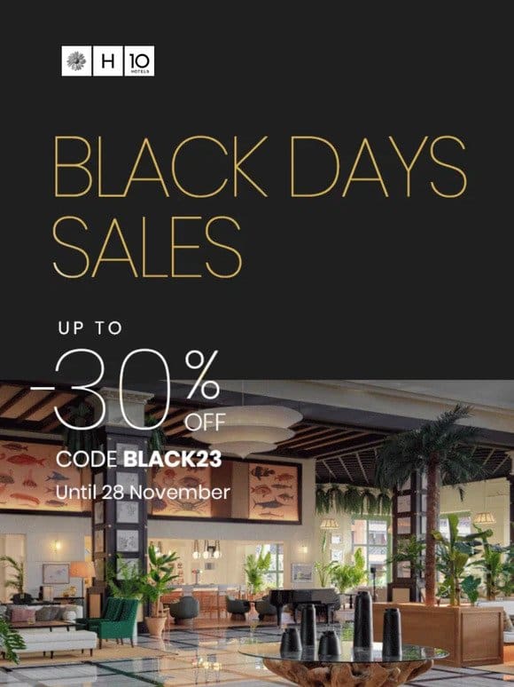— The moment has arrived! The Black Days Sales have begun! ✨