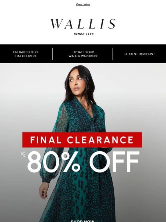 — There’s still time to shop final clearance