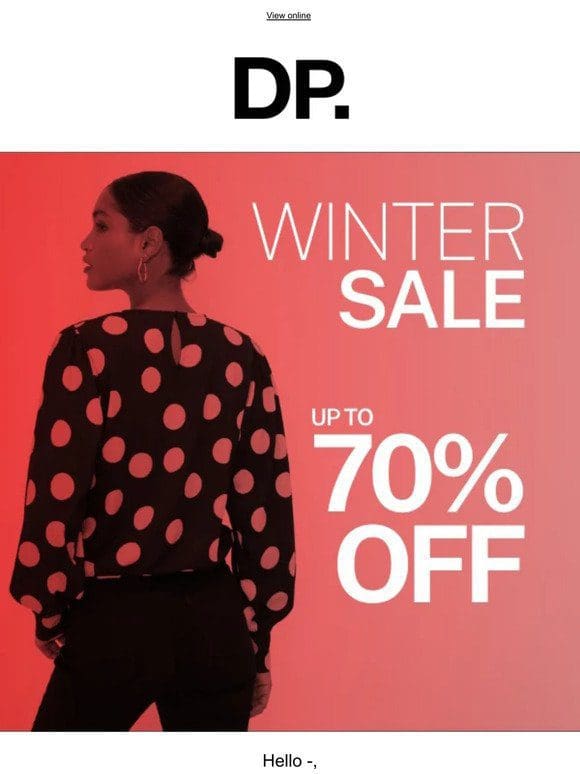 — Your winter wardrobe is waiting with up to 70% off
