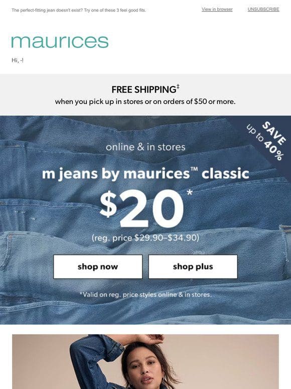 —， your new fave jeans are just $20