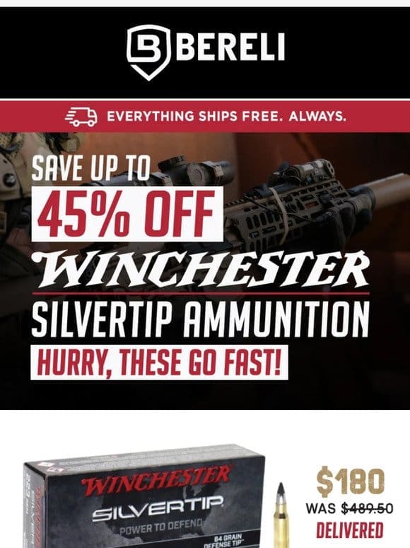 ⌛Time Is Almost Up! Winchester Silvertip Ammo， 45% Off!