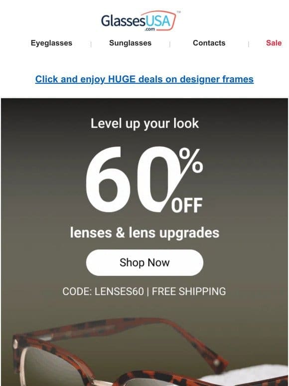 ⏰ 60% OFF lenses is happening now!